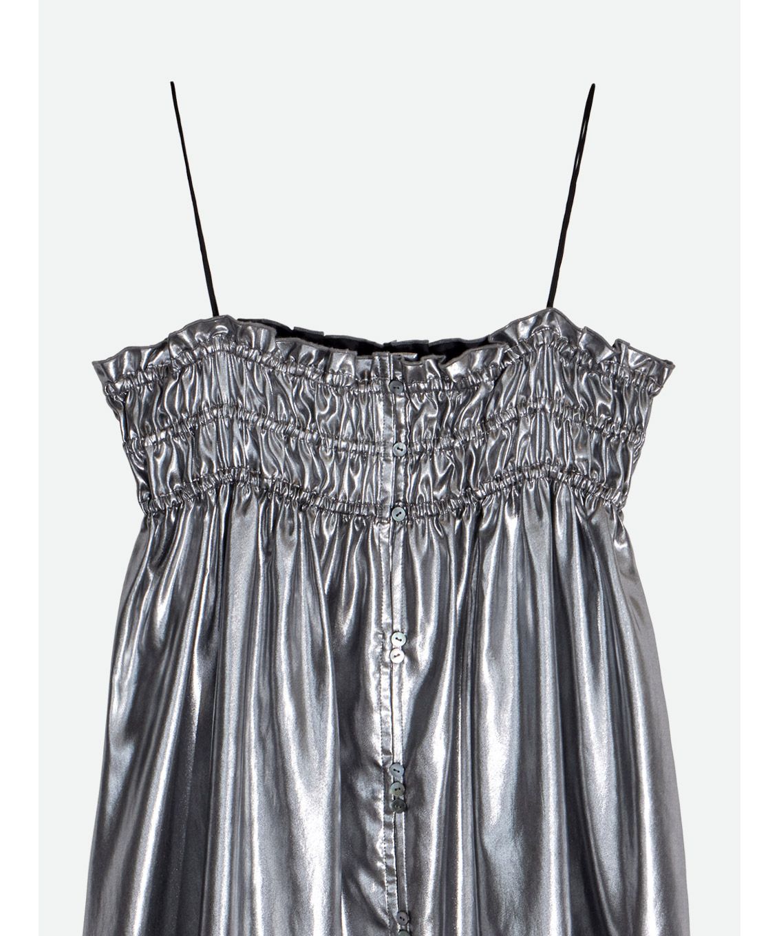 ナウンレス NOUNLESS GLITTER GATHER ROUGH CAMI DRESS （SILVER） SILVER