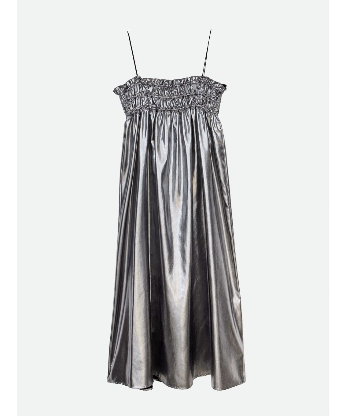 ナウンレス NOUNLESS GLITTER GATHER ROUGH CAMI DRESS （SILVER） SILVER