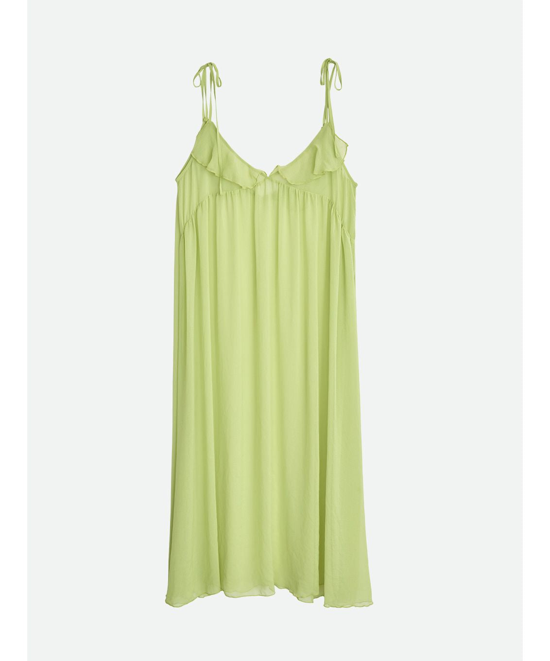 ナウンレス NOUNLESS AIRY SHEER LOOSE DRESS （LIME） LIME