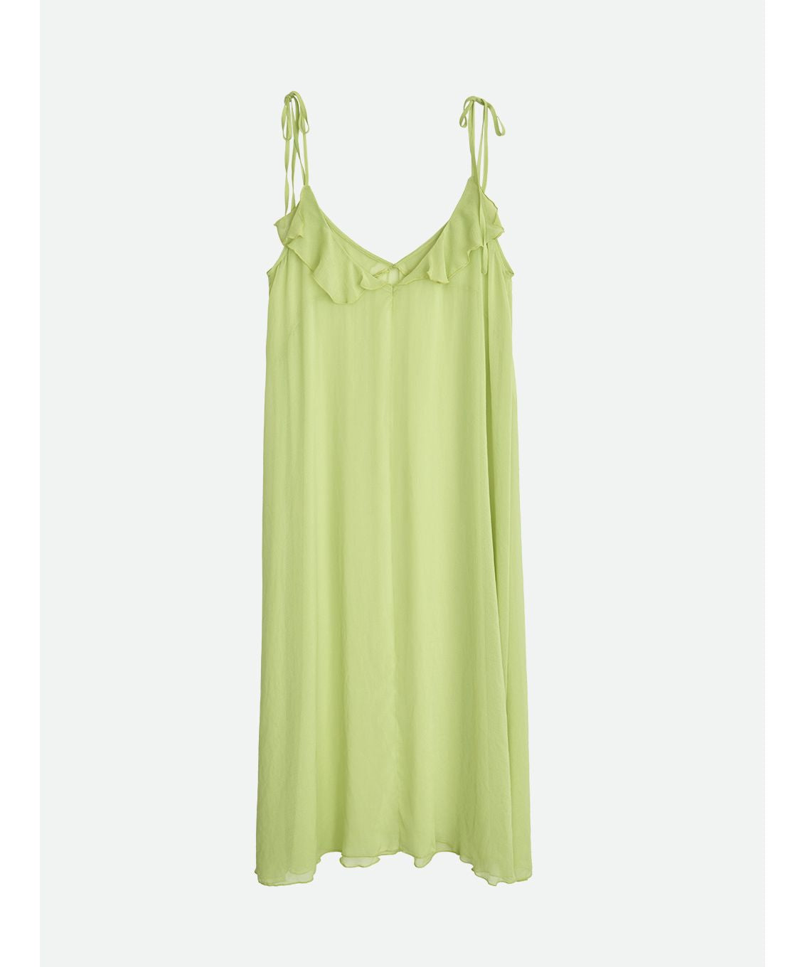 ナウンレス NOUNLESS AIRY SHEER LOOSE DRESS （LIME） LIME