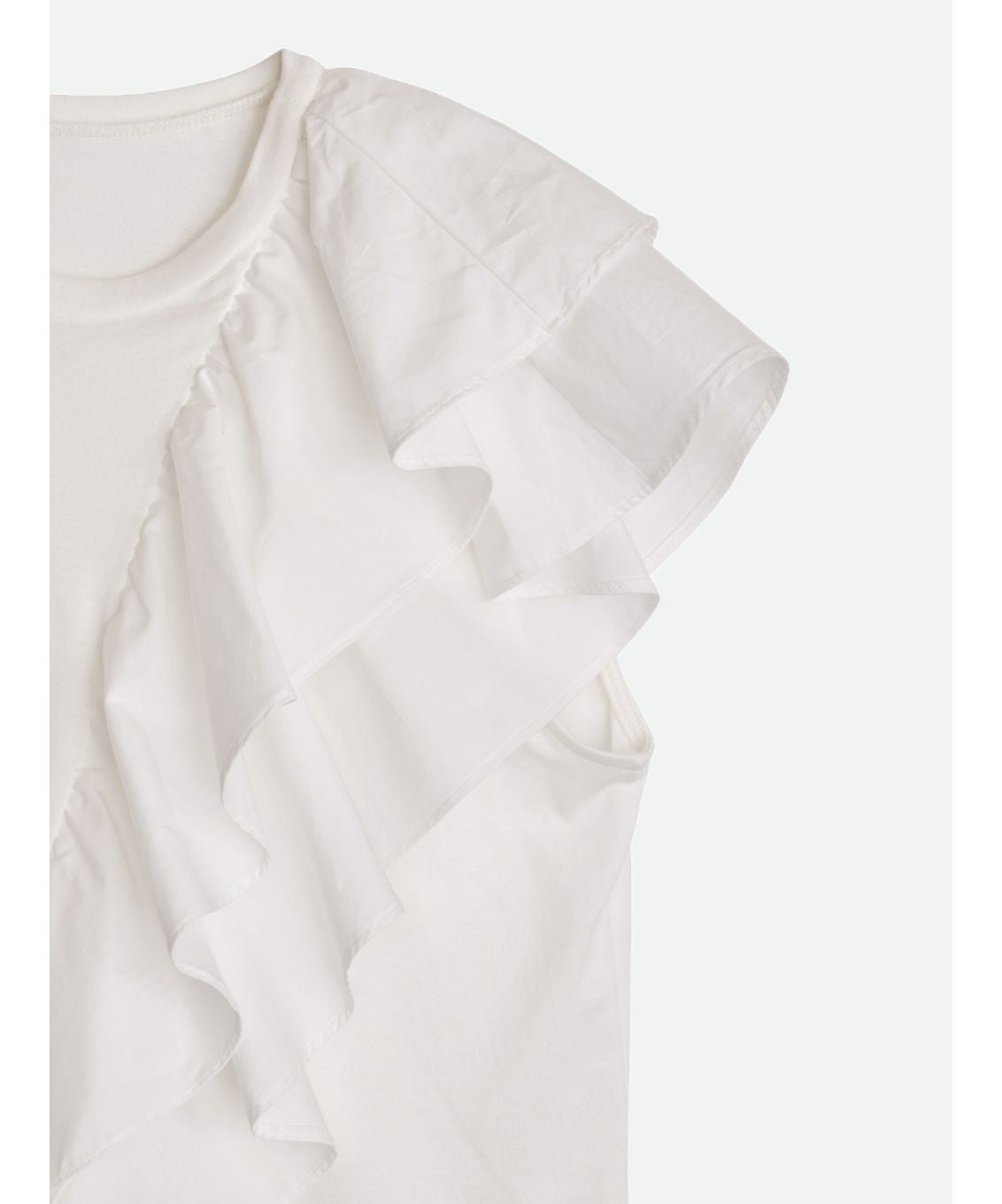 ナウンレス NOUNLESS UNBALANCE RUFFLE TANK TOP （MILK） MILK