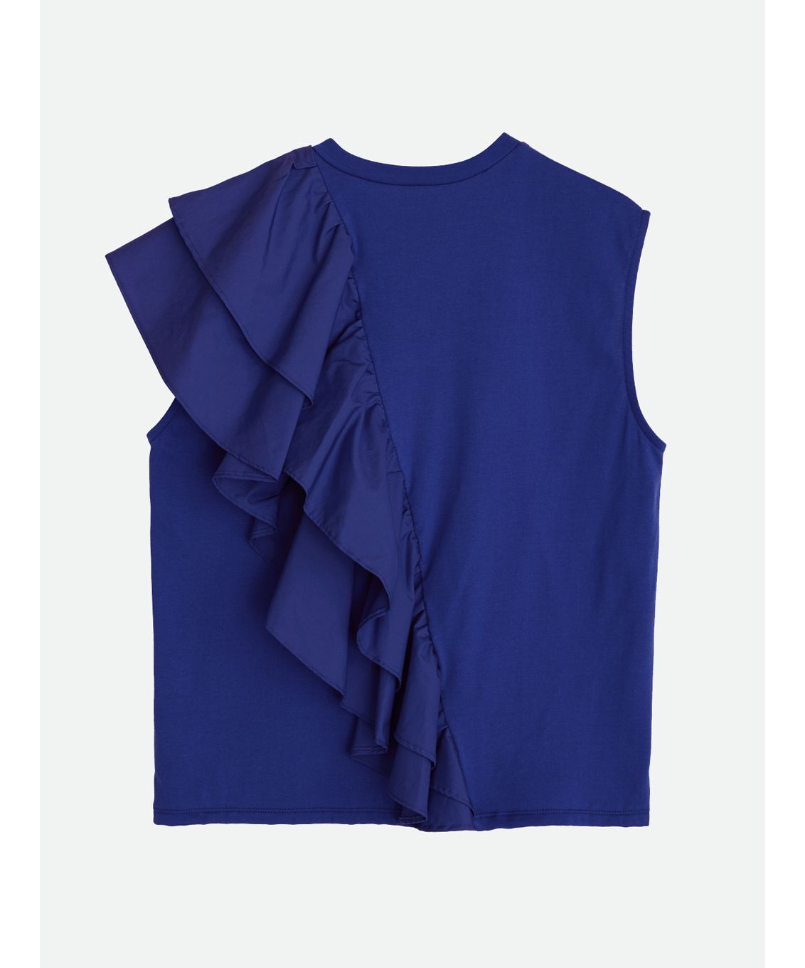 ナウンレス NOUNLESS UNBALANCE RUFFLE TANK TOP （MILK） MILK