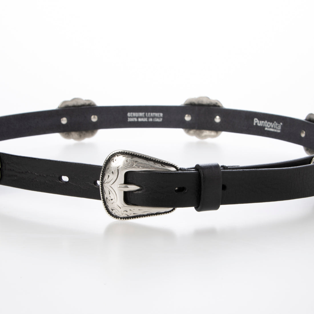 Deuxieme Classe【PUNTOVITA】CONCHO BELT Puntovita thin belt with concho