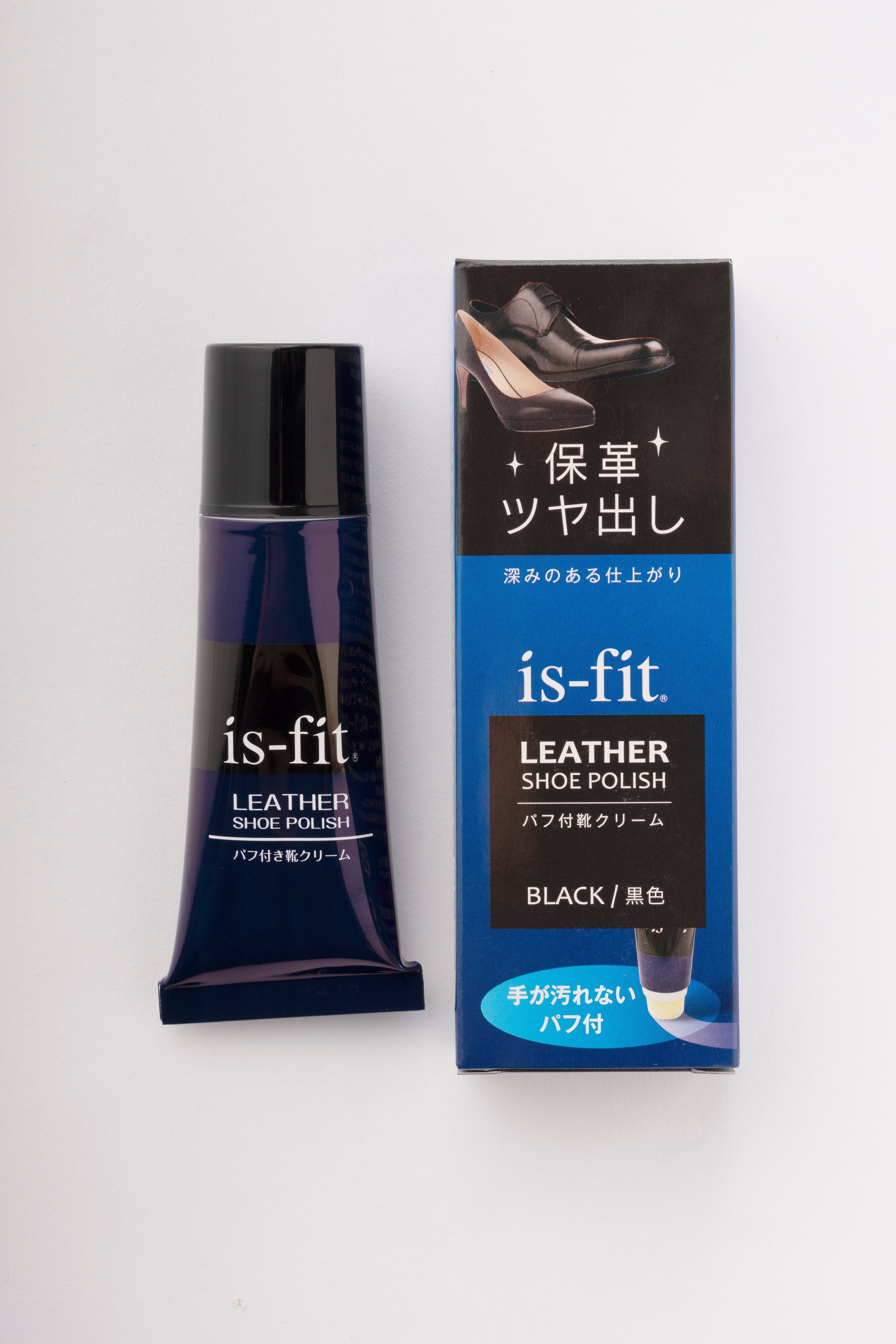 イズフィット is-fit パフ付靴クリーム【返品不可商品】 （黒） ブラック