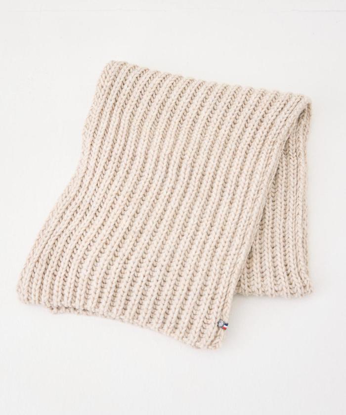 イッツインターナショナル I.T.'S. international ロングリブマフラー《MAISON BONEFOY》 （ベージュ2） ベージュ2