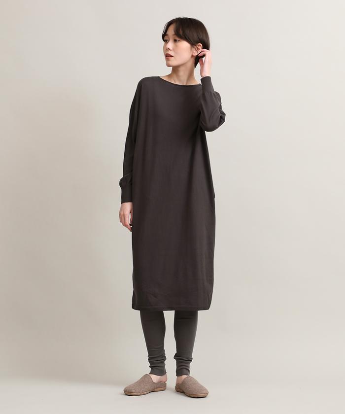 "IT'S INTERNATIONAL I.T.'S. international Long Knit One-Piece《Organic Cotton》"