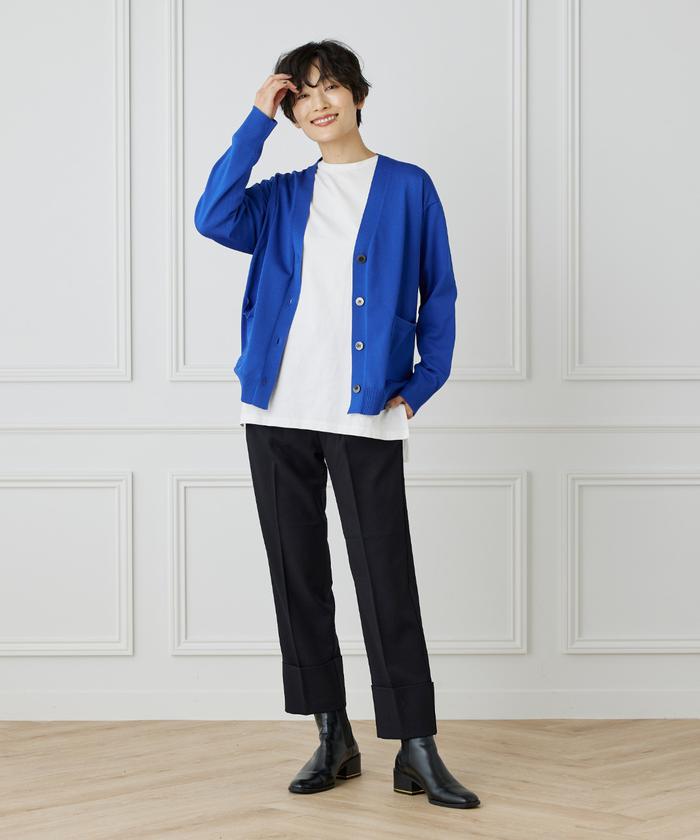 "I.T.'S. international Wool Lycra Roll-Up Tapered Pants"