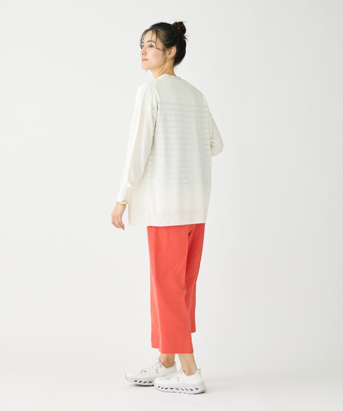 イッツインターナショナル I.T.'S. international ワイドクロップトパンツ （ネイビー） ネイビー