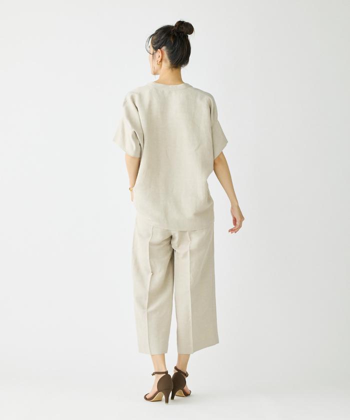 イッツインターナショナル I.T.'S. international ワイドクロップトパンツ （ネイビー） ネイビー