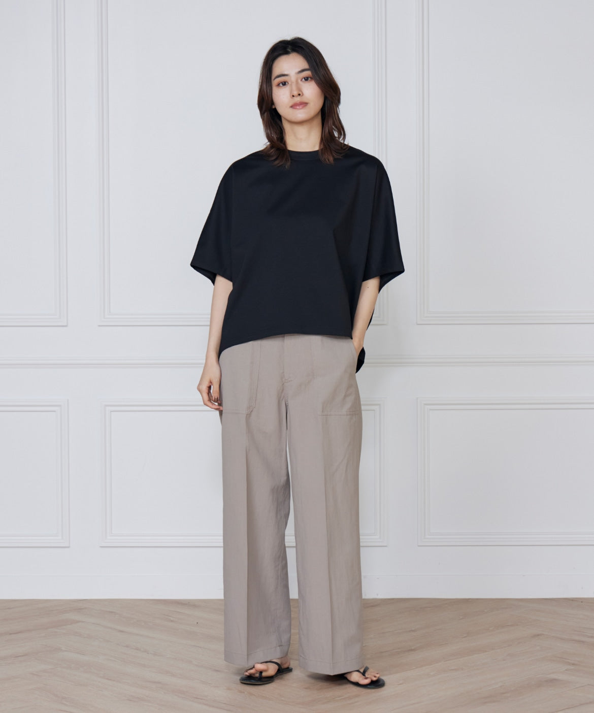 イッツインターナショナル I.T.'S. international バックジップTシャツ   （サックス3） サックス3