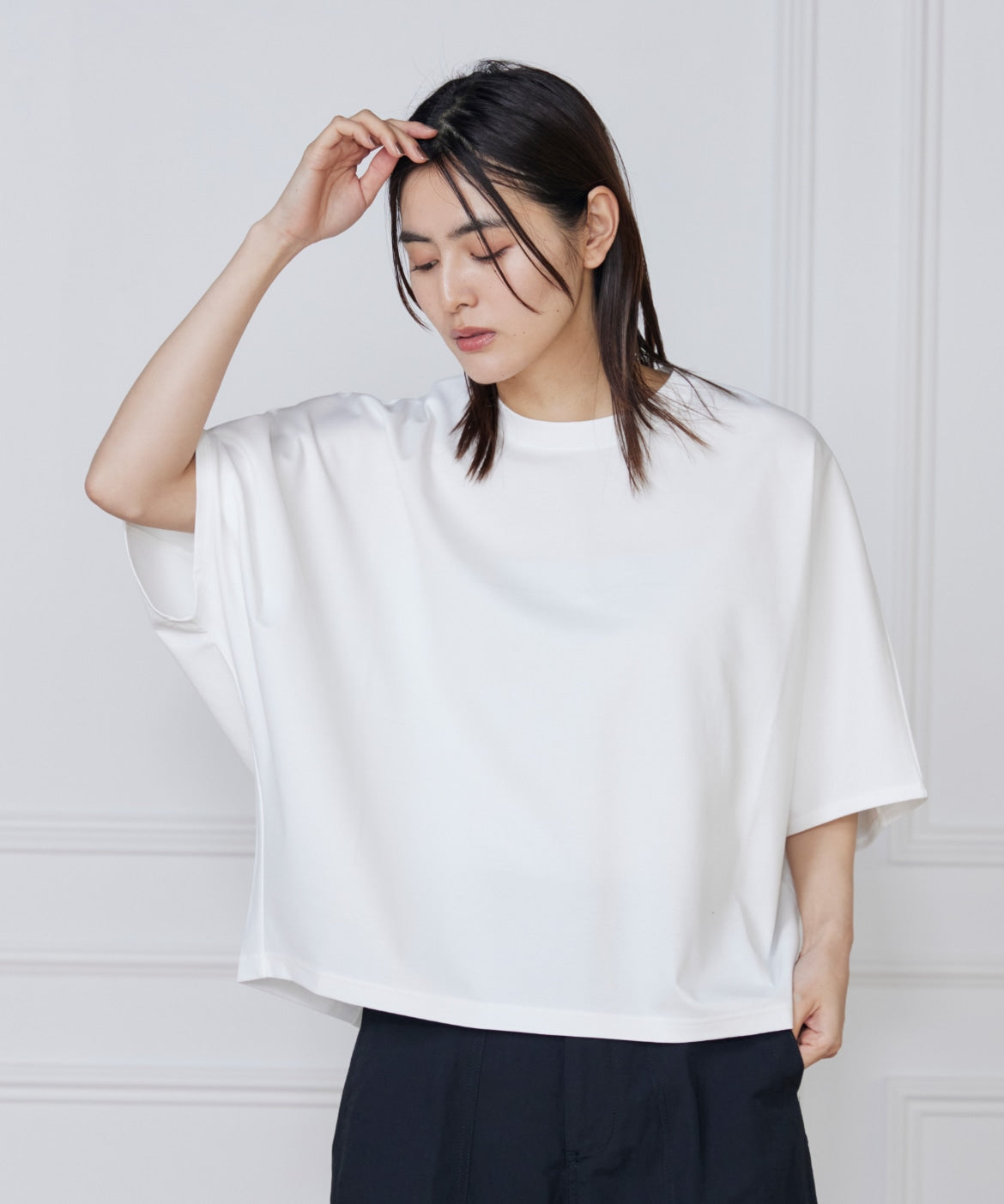 イッツインターナショナル I.T.'S. international バックジップTシャツ   （サックス3） サックス3