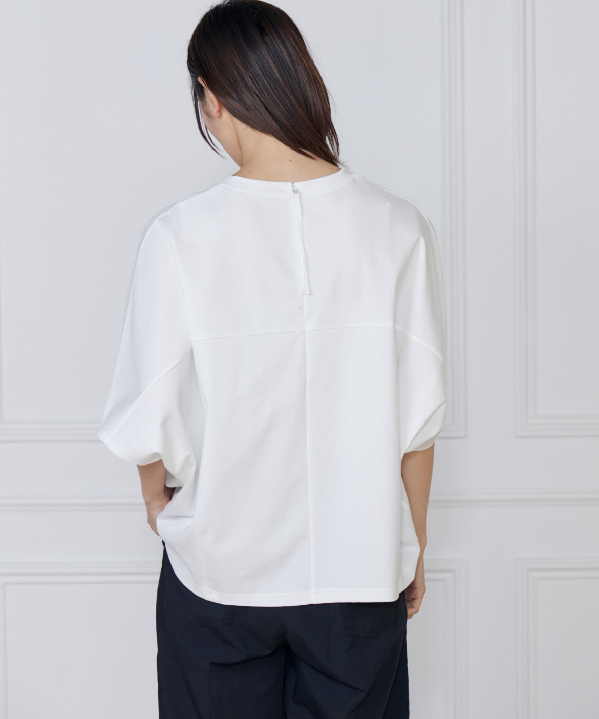 イッツインターナショナル I.T.'S. international バックジップTシャツ   （サックス3） サックス3