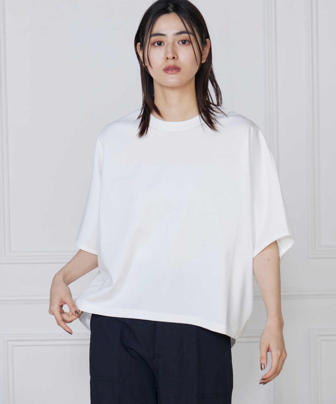 イッツインターナショナル I.T.'S. international バックジップTシャツ （オフホワイト1） オフホワイト1