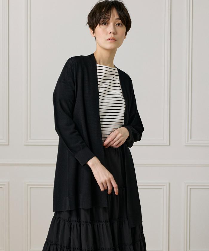 イッツインターナショナル I.T.'S. international 大人艶ニットカーディガン《Cuoo》 （ブラック） ブラック