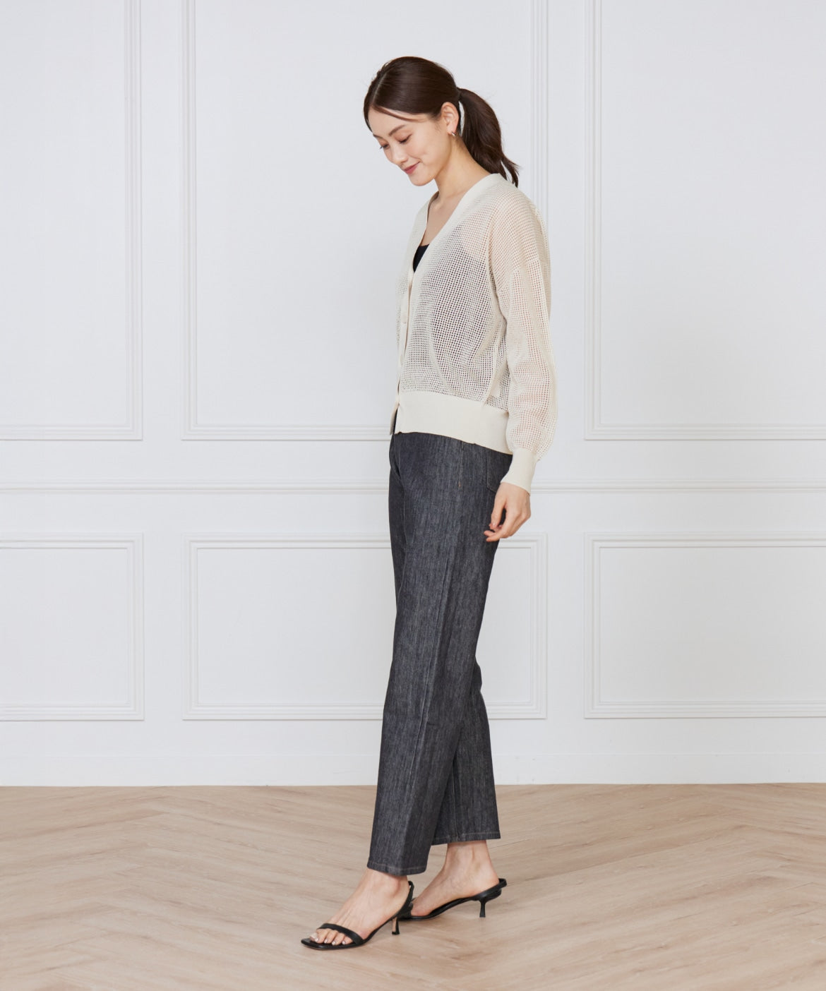 イッツインターナショナル I.T.'S. international デニムストレートパンツ《SUVIN DENIM》 （アイボリー2） アイボリー2