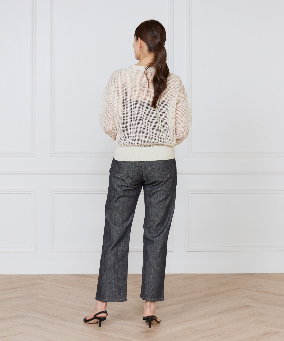 イッツインターナショナル I.T.'S. international デニムストレートパンツ《SUVIN DENIM》 （アイボリー2） アイボリー2