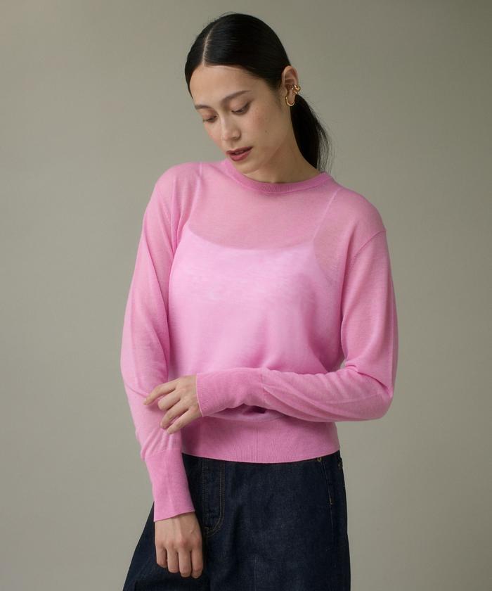 イッツインターナショナル I.T.'S. international クルーネックニットプルオーバー《Melty air wool》 （ピンク1） ピンク1