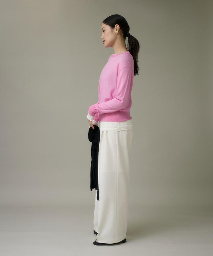 イッツインターナショナル I.T.'S. international クルーネックニットプルオーバー《Melty air wool》 （ピンク1） ピンク1