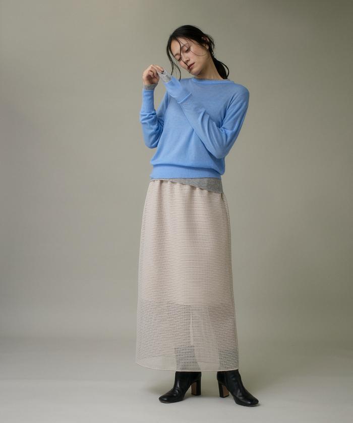 イッツインターナショナル I.T.'S. international クルーネックニットプルオーバー《Melty air wool》 （ピンク1） ピンク1