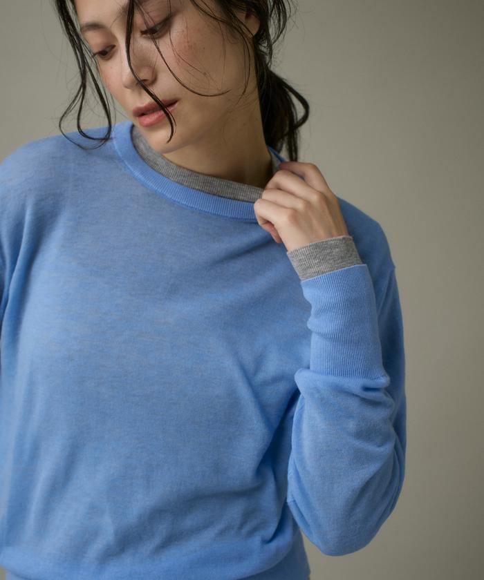 イッツインターナショナル I.T.'S. international クルーネックニットプルオーバー《Melty air wool》 （ピンク1） ピンク1