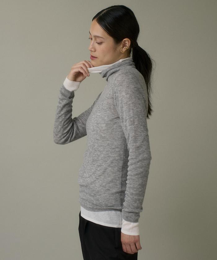 イッツインターナショナル I.T.'S. international ハイネックニットプルオーバー《Melty air wool》 （グレー1） グレー1