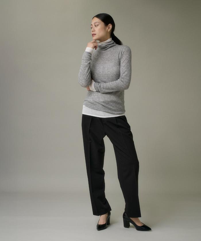 イッツインターナショナル I.T.'S. international ハイネックニットプルオーバー《Melty air wool》 （グレー1） グレー1