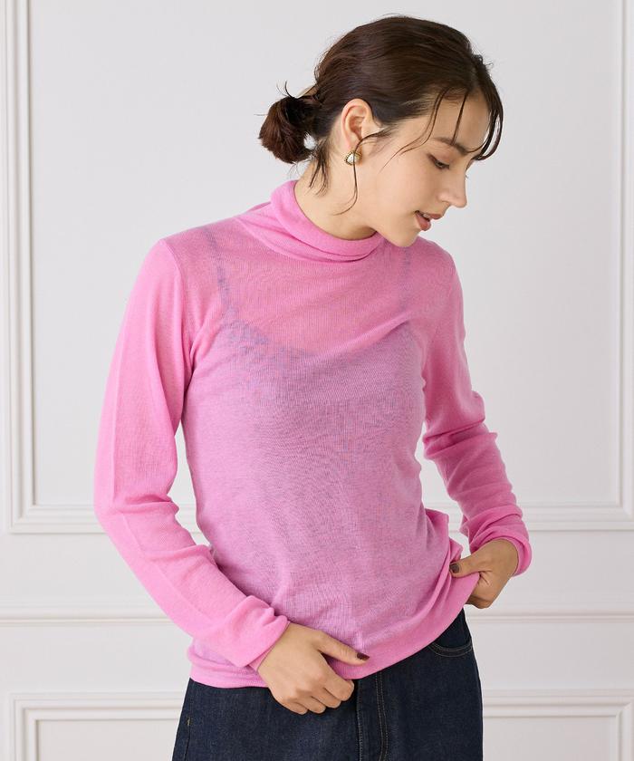 イッツインターナショナル I.T.'S. international ハイネックニットプルオーバー《Melty air wool》 （グレー1） グレー1