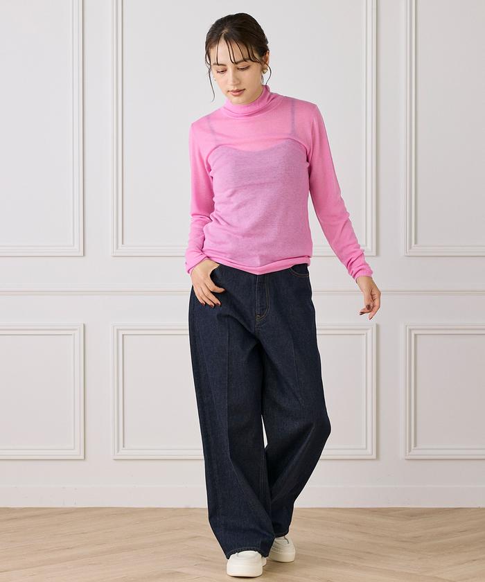 イッツインターナショナル I.T.'S. international ハイネックニットプルオーバー《Melty air wool》 （グレー1） グレー1