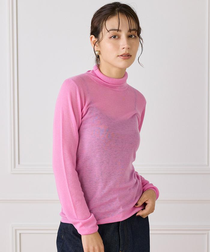 イッツインターナショナル I.T.'S. international ハイネックニットプルオーバー《Melty air wool》 （ピンク1） ピンク1
