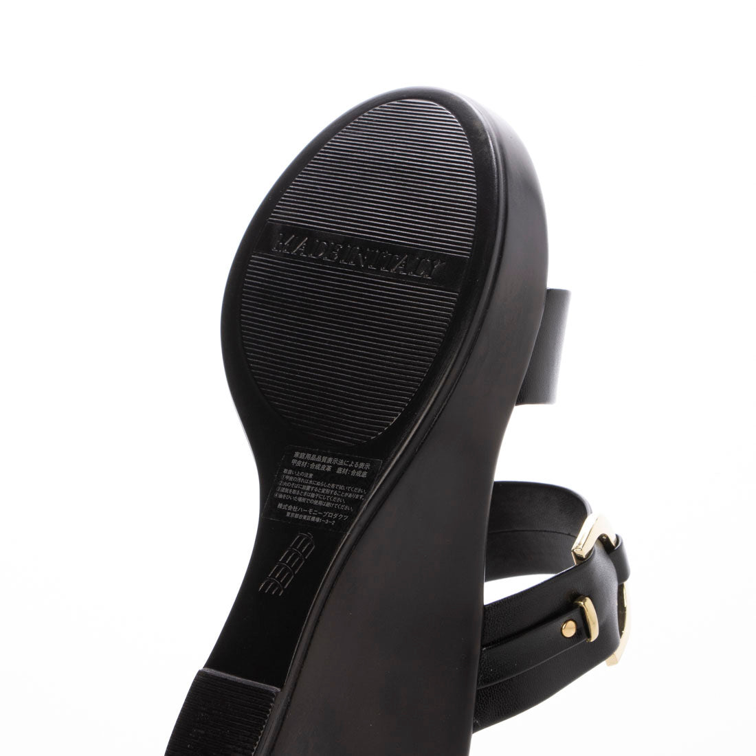 イタリアンシューメーカーズ ITALIAN SHOEMAKERS 厚底ダブルストラップウェッジサンダル （ブラック） ブラック