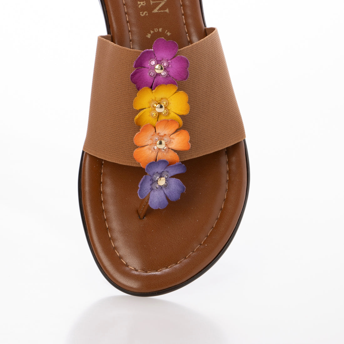 イタリアンシューメーカーズ ITALIAN SHOEMAKERS センターフラワートングサンダル （ブラウン） ブラウン