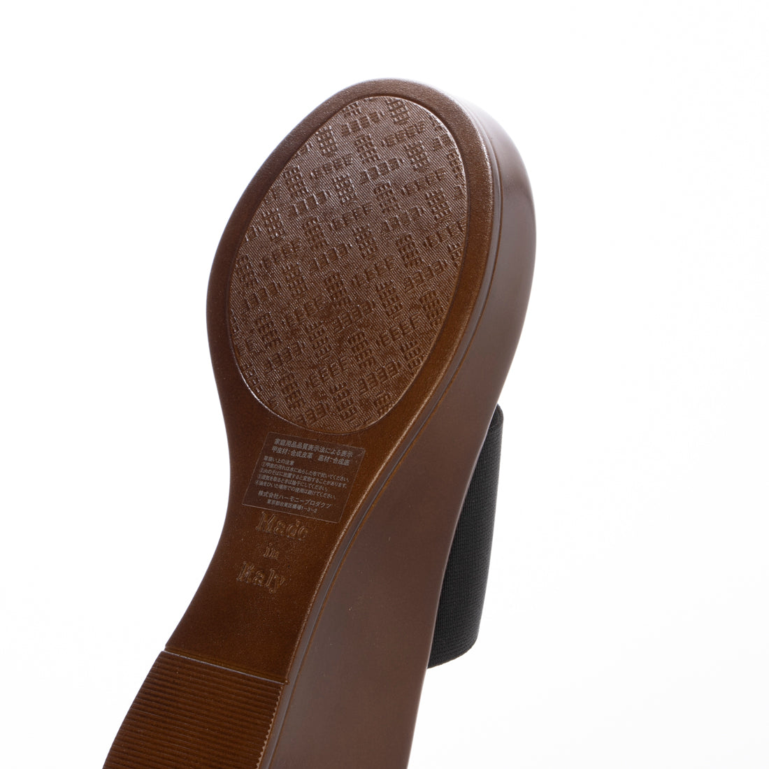 イタリアンシューメーカーズ ITALIAN SHOEMAKERS メタルモチーフウェッジヒールサンダル （ブラック） ブラック