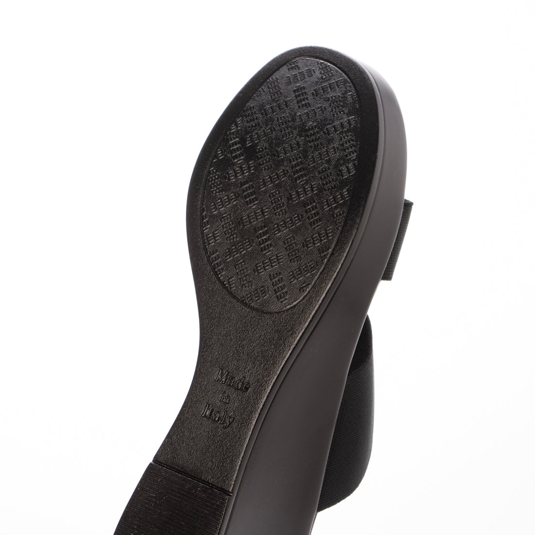 イタリアンシューメーカーズ ITALIAN SHOEMAKERS 厚底ラインストーンエラスティックサンダル （ブラック雑材） ブラック雑材