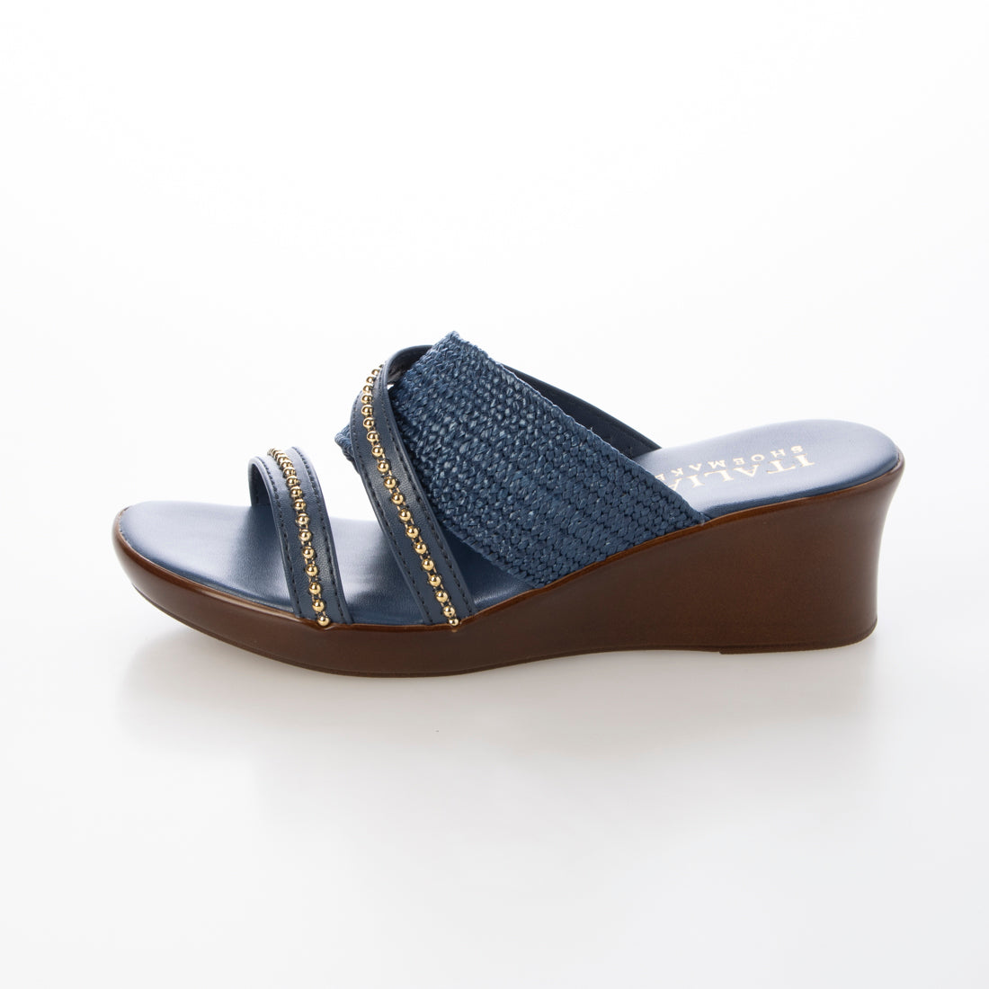 イタリアンシューメーカーズ ITALIAN SHOEMAKERS ボールチェーンストラップミュールサンダル （ネイビー） ネイビー