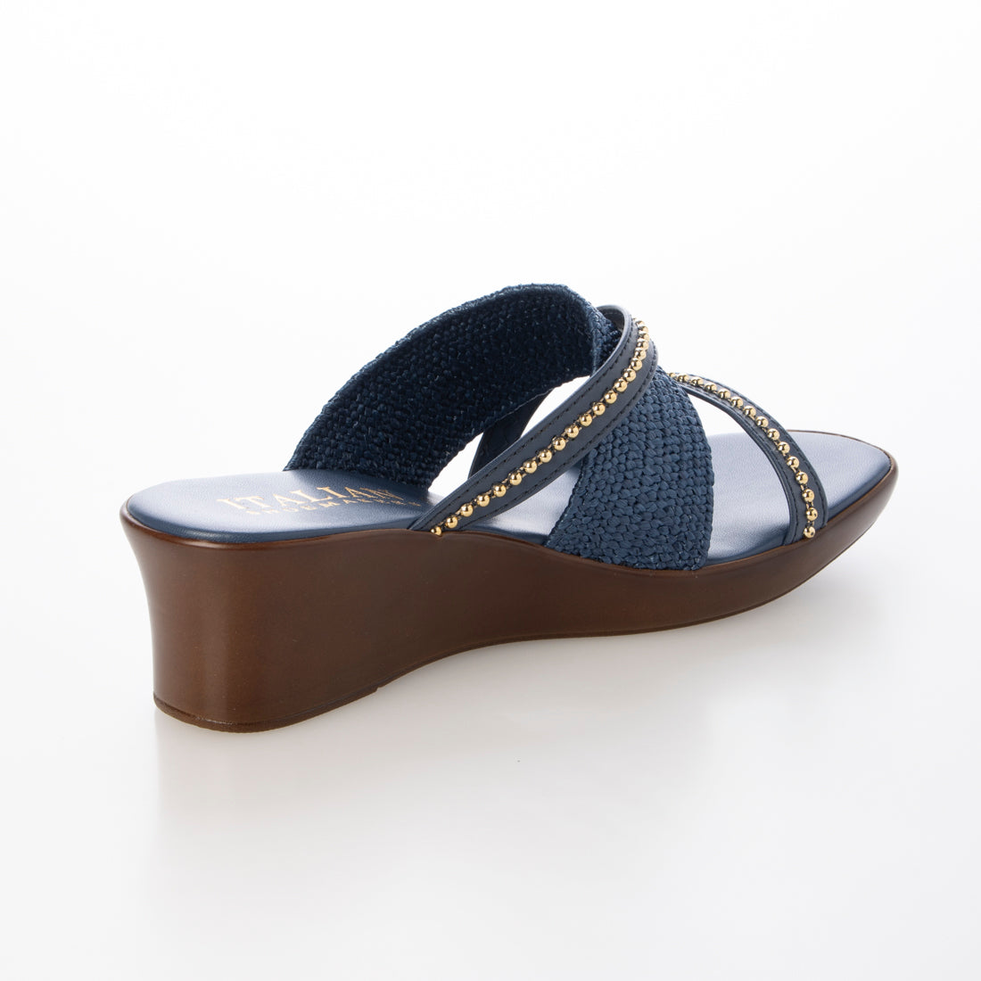 イタリアンシューメーカーズ ITALIAN SHOEMAKERS ボールチェーンストラップミュールサンダル （ネイビー） ネイビー
