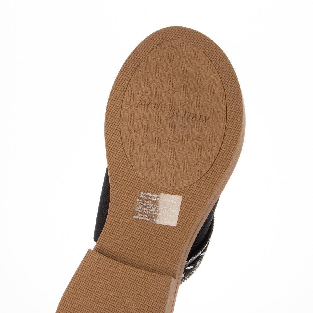 イタリアンシューメーカーズ ITALIAN SHOEMAKERS ラインストーントングサンダル （ブラック） ブラック