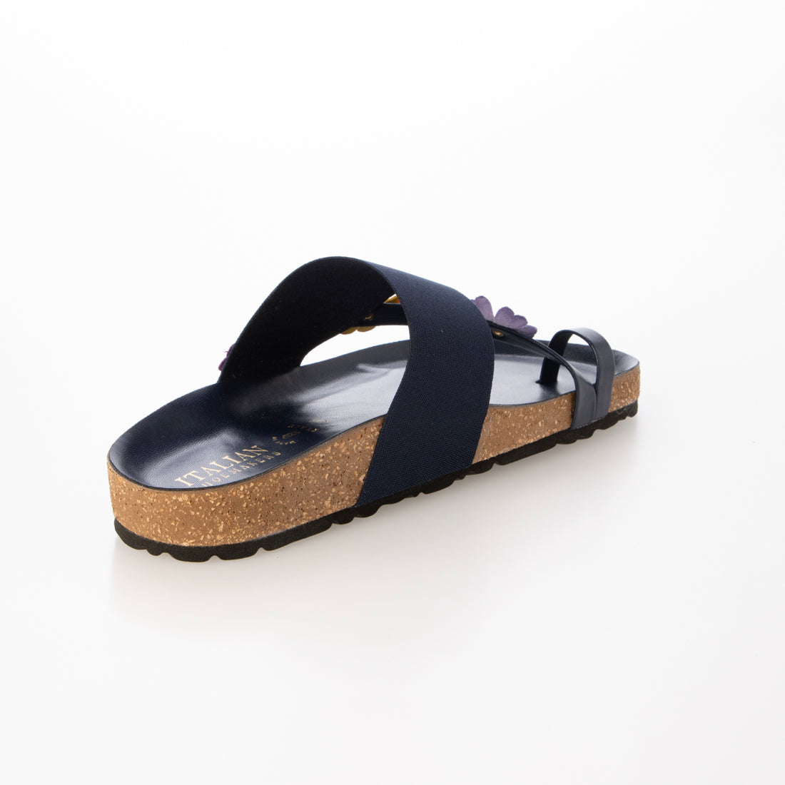 イタリアンシューメーカーズ ITALIAN SHOEMAKERS フラワーストラップフットベッドサンダル （ネイビー） ネイビー