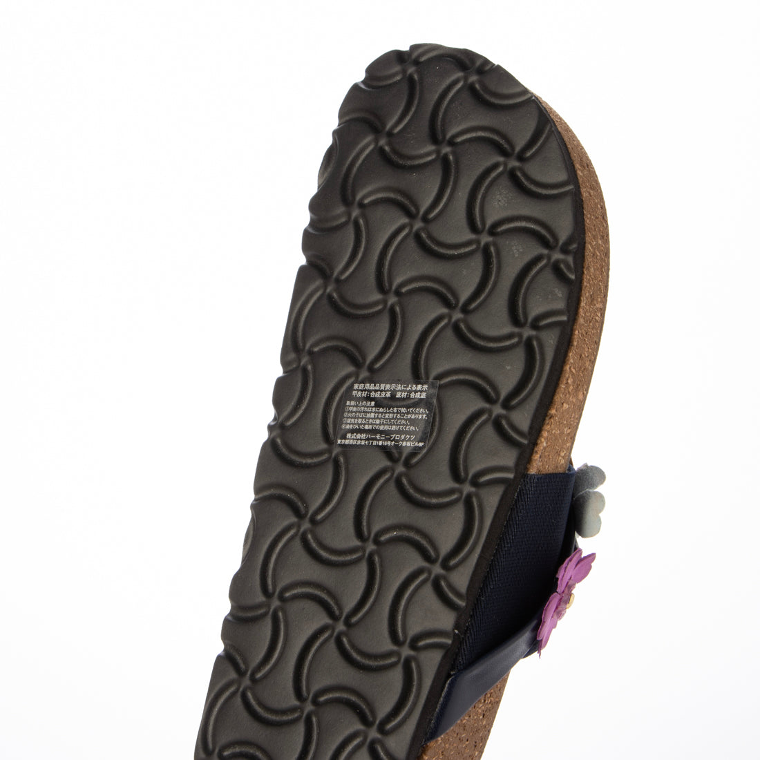 イタリアンシューメーカーズ ITALIAN SHOEMAKERS フラワーストラップフットベッドサンダル （ネイビー） ネイビー