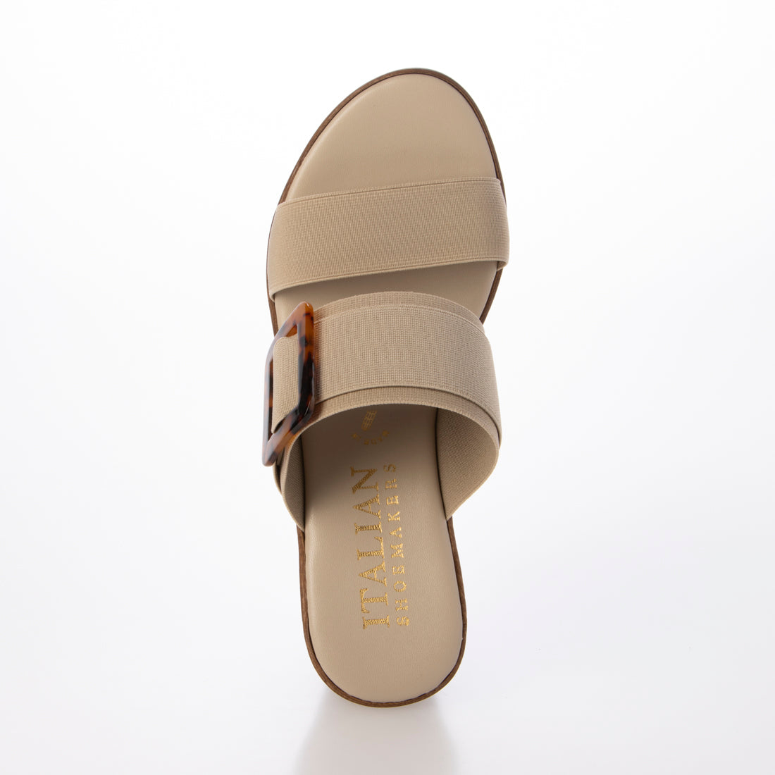 イタリアンシューメーカーズ ITALIAN SHOEMAKERS べっ甲風バックルサンダル （ベージュ） ベージュ