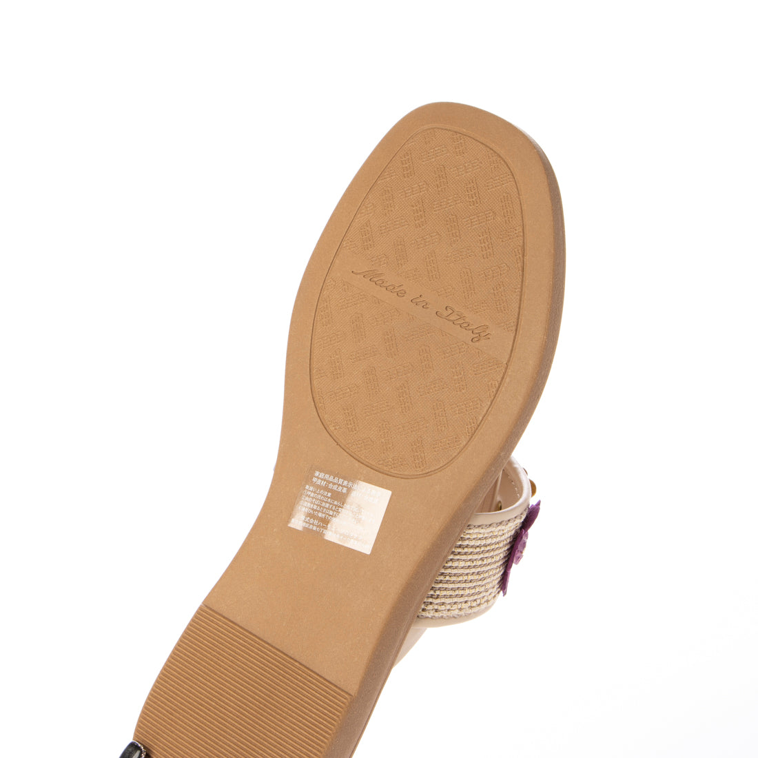 イタリアンシューメーカーズ ITALIAN SHOEMAKERS フラワーベルトフラットトングサンダル （ベージュ） ベージュ