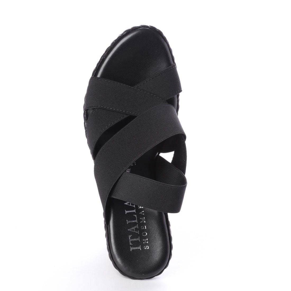 イタリアンシューメーカーズ ITALIAN SHOEMAKERS 【INTER-CHAUSSURES】エラスティックハイウエッジサンダル