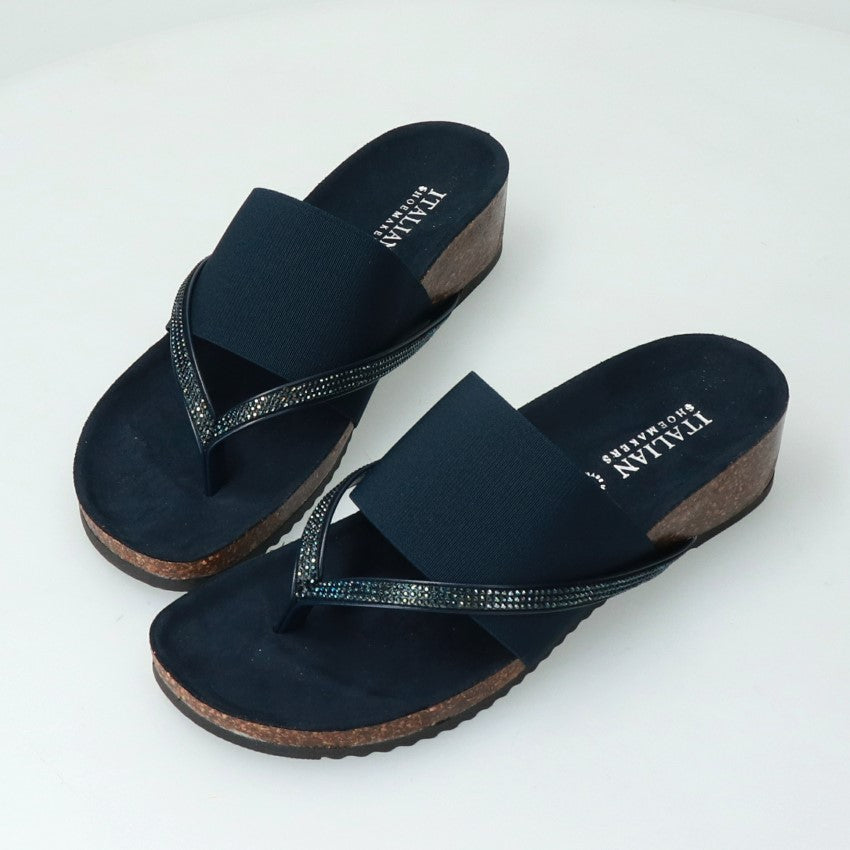 Italian Shoemakers ITALIAN SHOEMAKERS Rhinestone Footbed Sandals