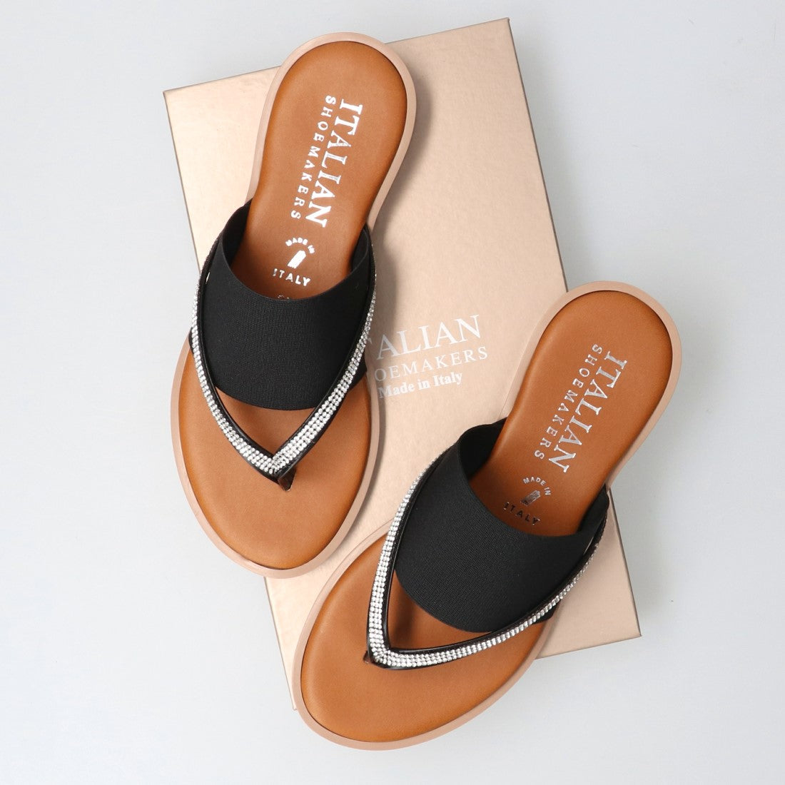 Italian Shoemakers ITALIAN SHOEMAKERS Rhinestone thong sandals