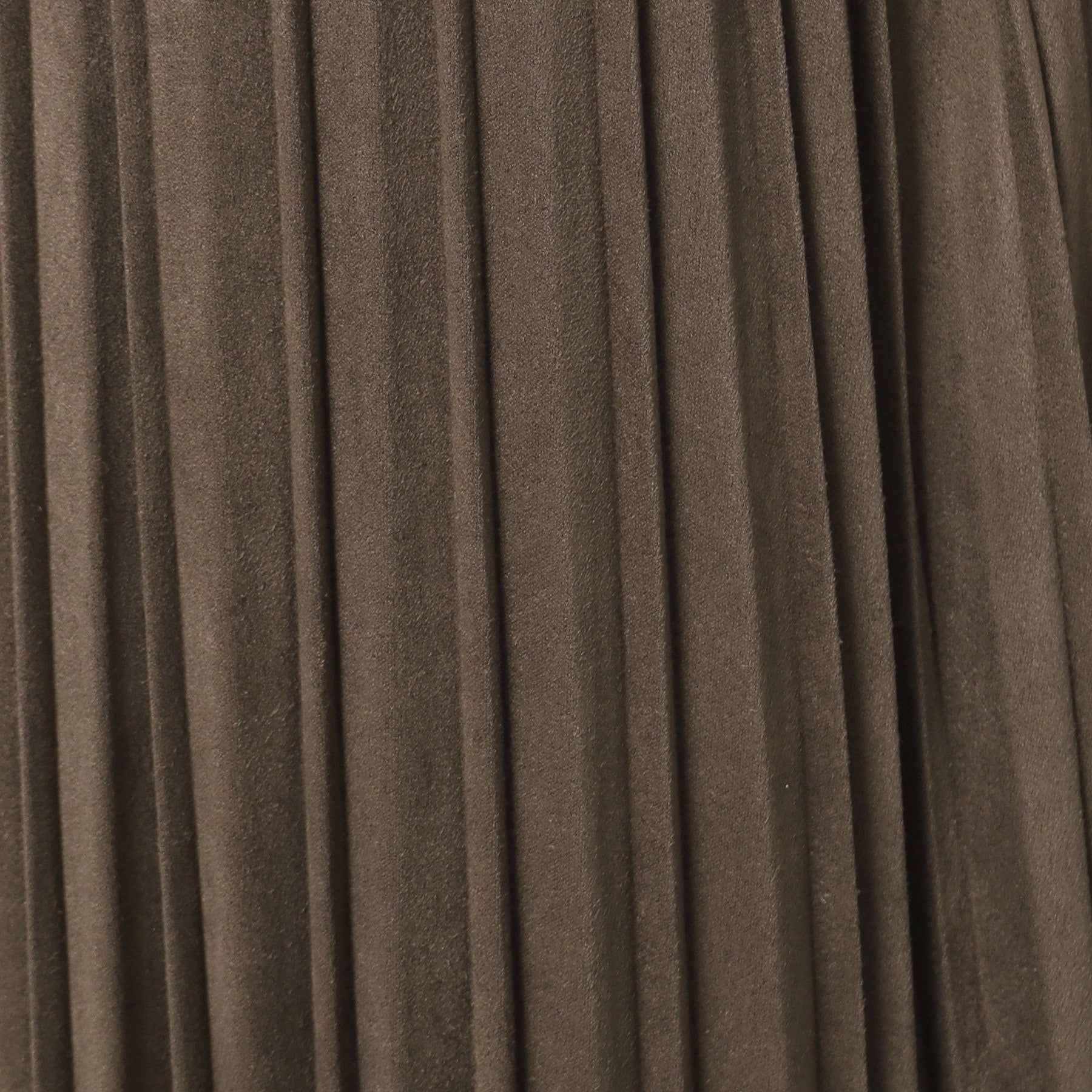 ITS' DEMO ITS'DEMO 【Elastic Waist / Hand Washable】 Fake Suede Pleated Skirt