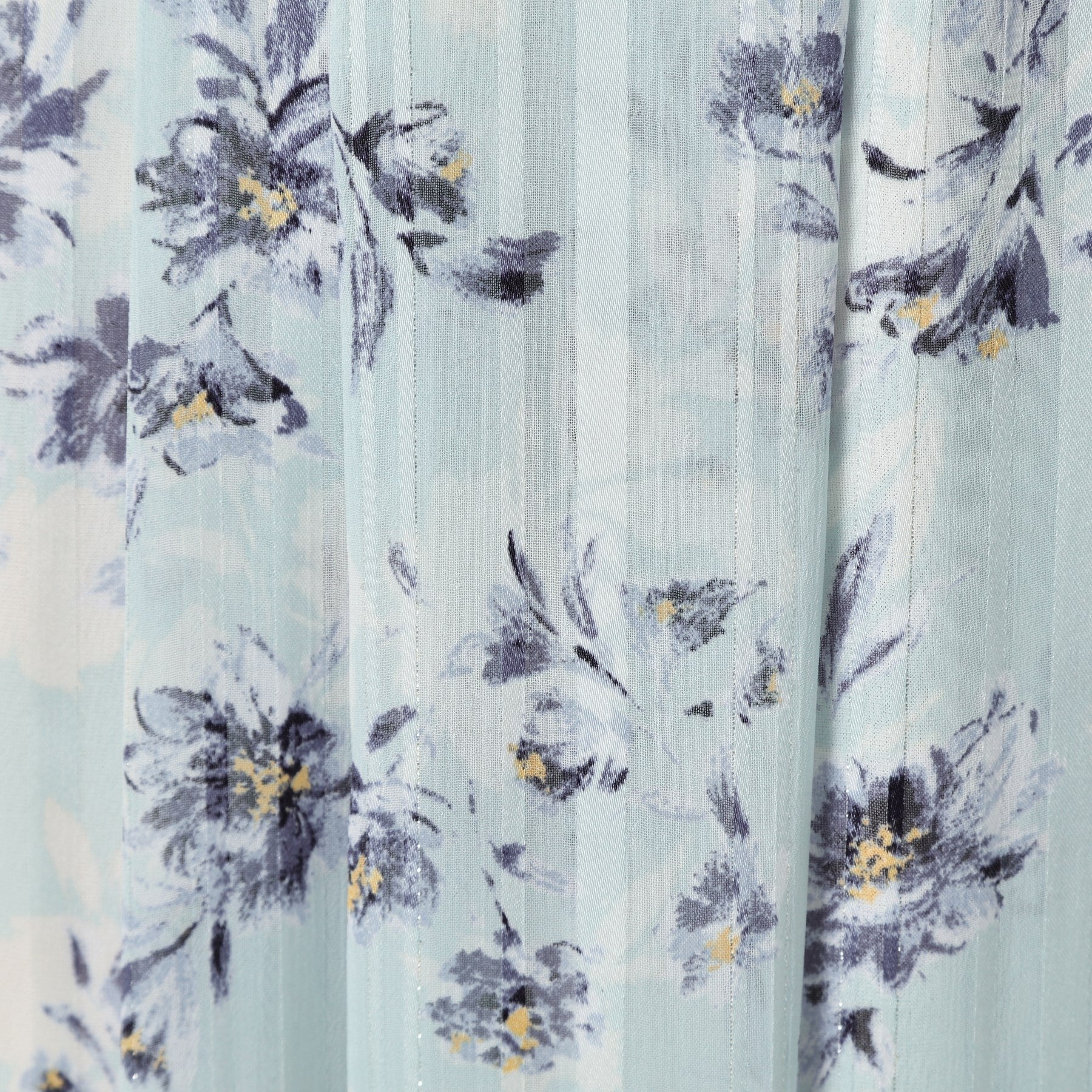 イッツデモ ITS'DEMO 【ウエストゴム／手洗い可】ラメストライプ花柄スカート （オフホワイト(103)） オフホワイト(103)