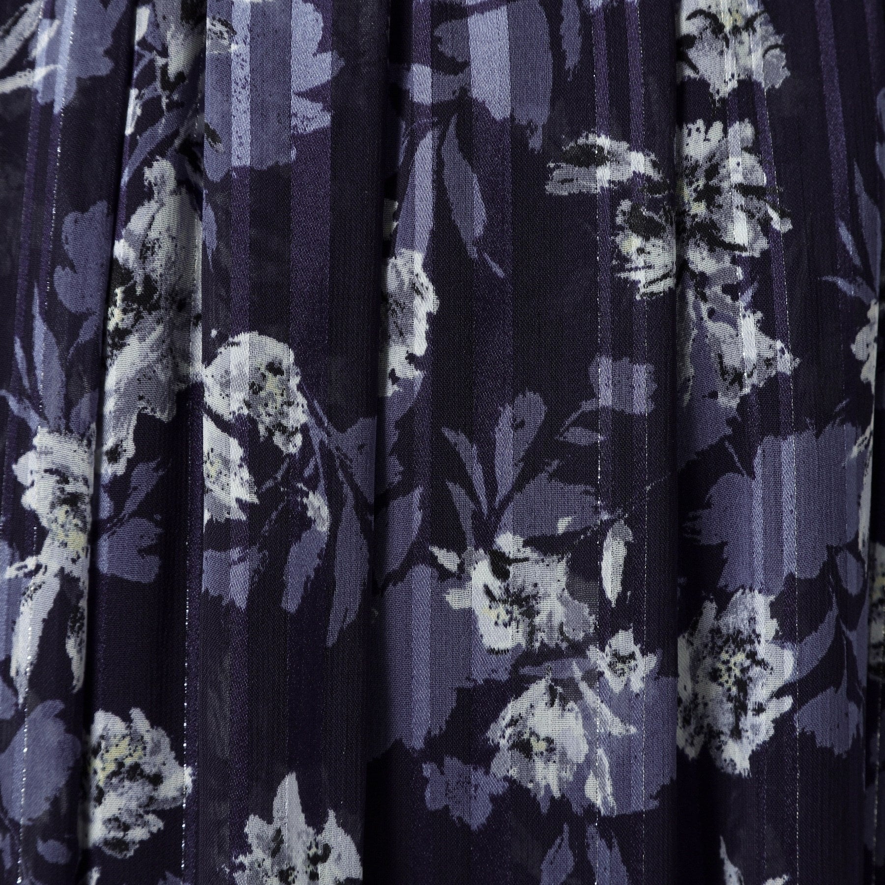 イッツデモ ITS'DEMO 【ウエストゴム／手洗い可】ラメストライプ花柄スカート （オフホワイト(103)） オフホワイト(103)