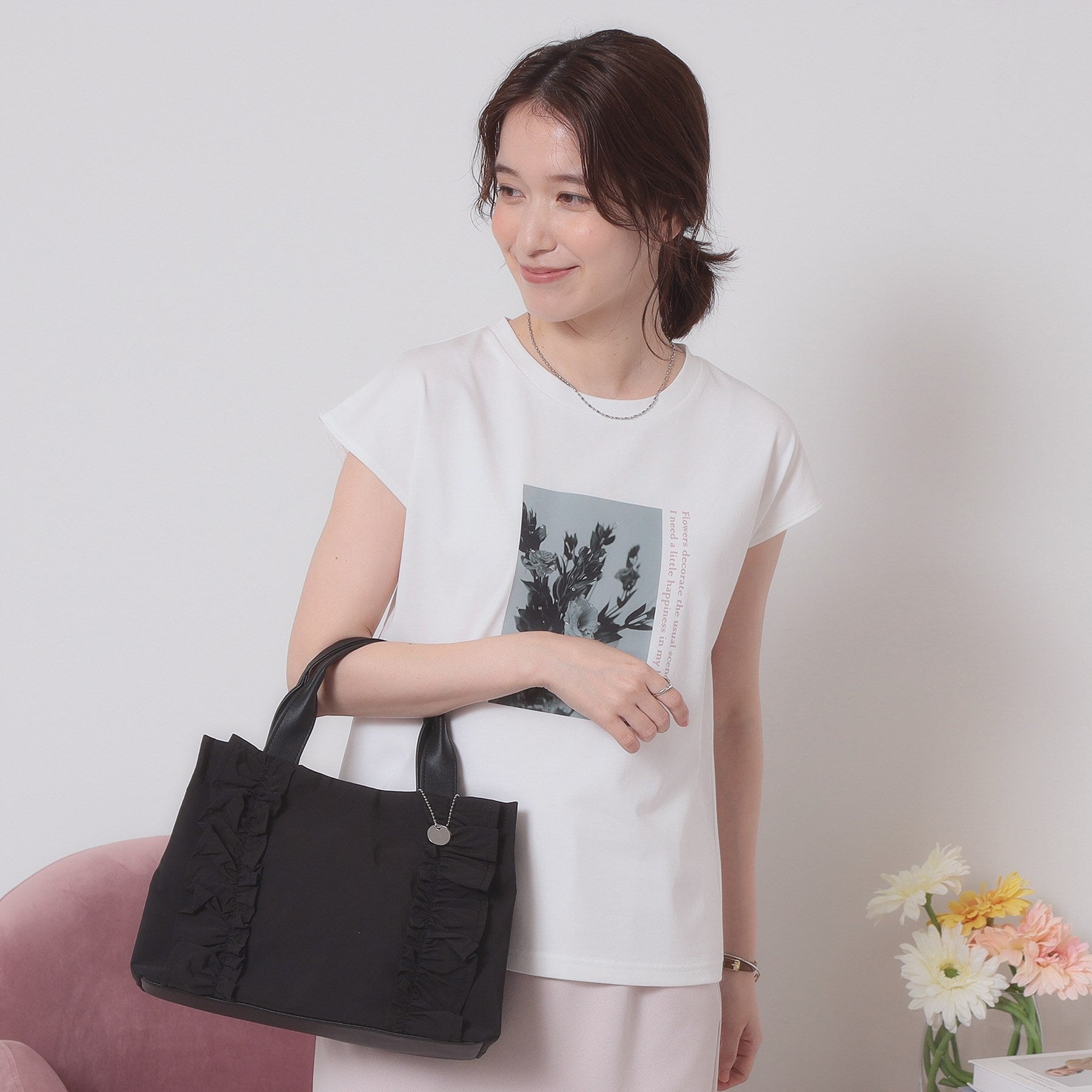 イッツデモ ITS'DEMO フォトフレンチTシャツ （ブルー(091)） ブルー(091)