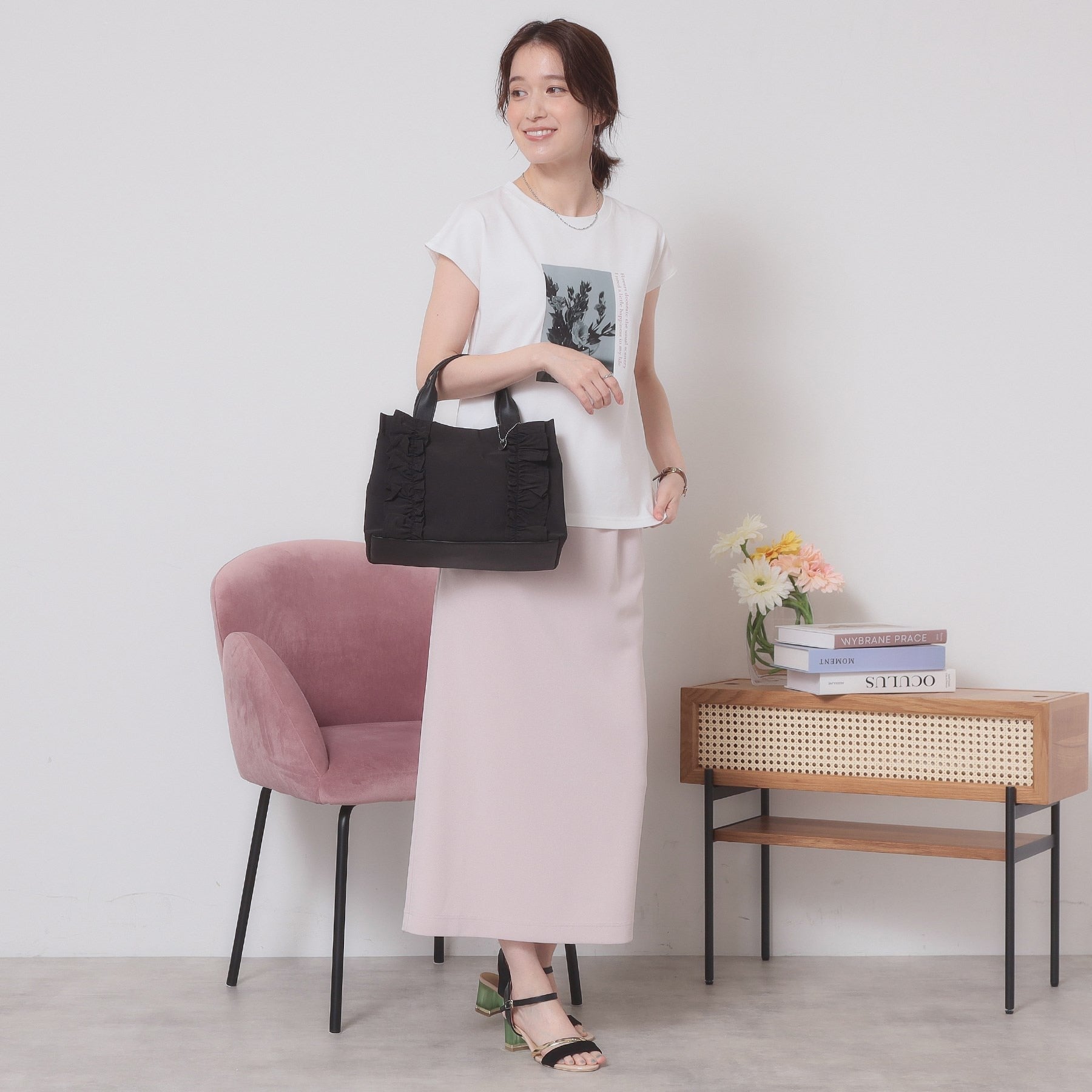 イッツデモ ITS'DEMO フォトフレンチTシャツ （ブルー(091)） ブルー(091)