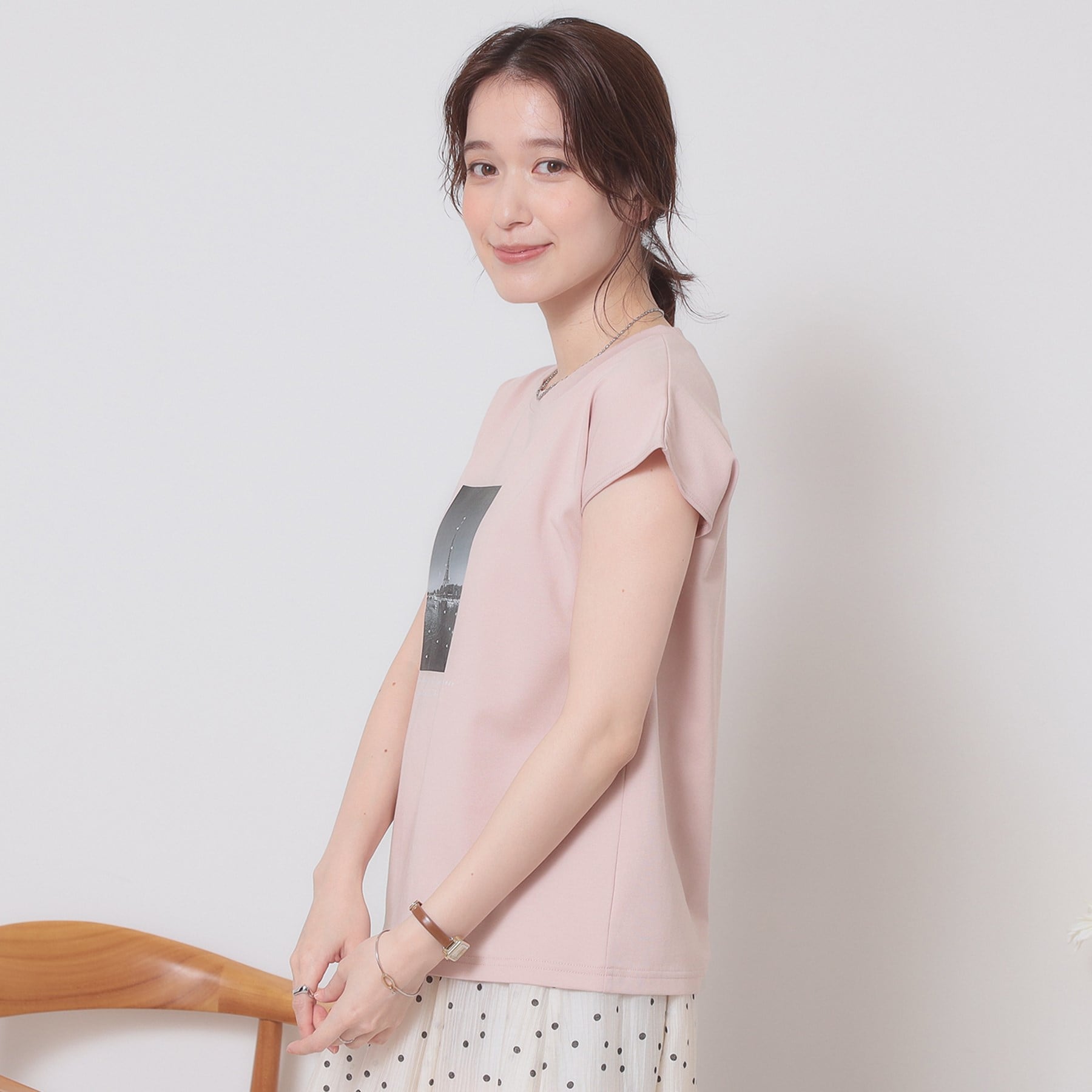 イッツデモ ITS'DEMO フォトフレンチTシャツ （ブルー(091)） ブルー(091)