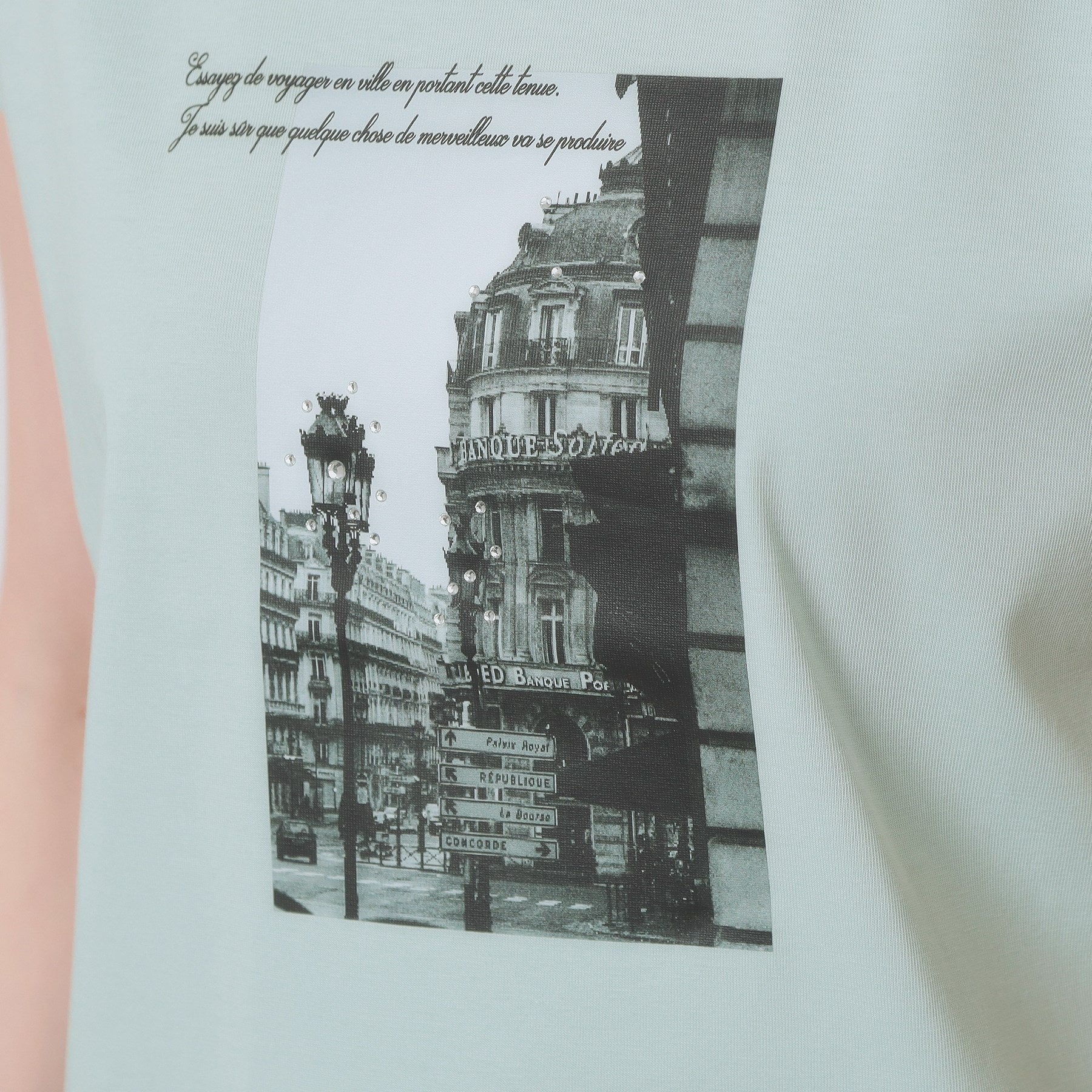 イッツデモ ITS'DEMO フォトフレンチTシャツ （ブルー(091)） ブルー(091)